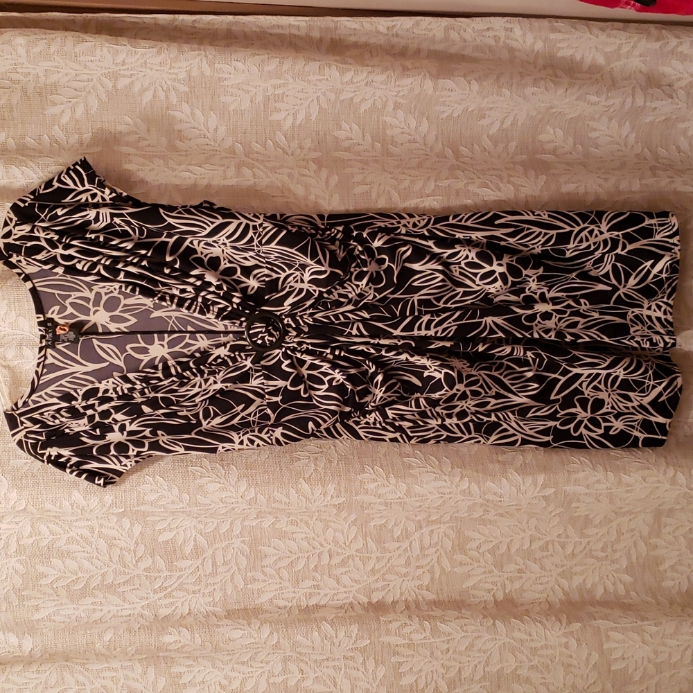 A.P.N.Y.II Dress, 3X, black/cream